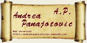 Andrea Panajotović vizit kartica